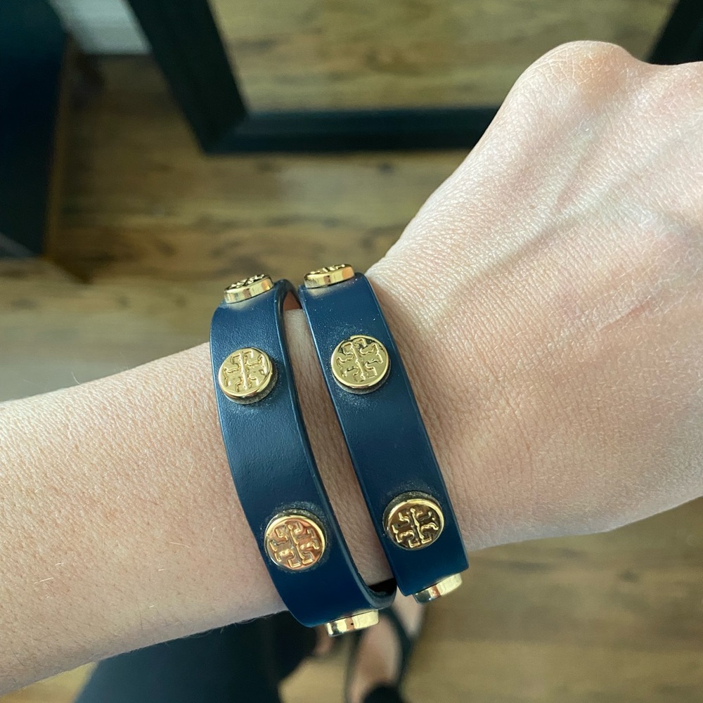 Tory Burch black wrap bracelet, never worn